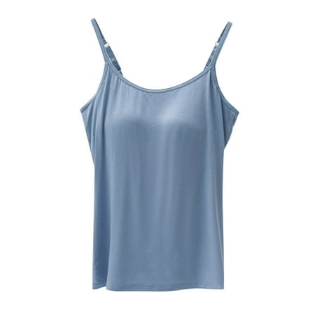 Women s Tank Tops Women With Chest Pads Five Fingers Without Steel Ring Bra Cups One Sports Camisole  Women s Camisoles & Tanks M