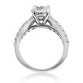 thumbnail image 3 of Edge Jewel 14K White Gold Over Ring Clearance - 1.8 Ct VVS1/D Round Cut Lab Created Simulated Diamond Rings - Silver Diamond Special Occasion Ring - Causal Office Wear Ring - Graduation Gift, 3 of 7