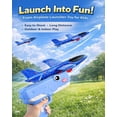 thumbnail image 4 of Foam Airplane Launcher Toy Dinosaur Catapult Gun Glider Plane Outdoor Flying Aircraft Easy to Launch Long Distance Flight Fun Birthday Gifts & Party Favors for Kids,Pink, 4 of 6