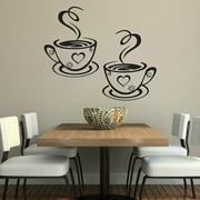KAPMORE Decalgeek Wall Sticker Coffee Mugs Removable Art Sticker Wall Decor for Home Living Room