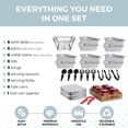 thumbnail image 5 of ALPHA LIVING Disposable Chafing Dish Buffet Set, Food Warmers for Parties, Fuel Cans Complete, 5 of 8