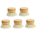 thumbnail image 1 of Cabezales de repuesto para cepillos planos ecológicos - 5 cepillos de madera de cáñamo y cáñamo de sisal natural JAMW Sencillez, 1 of 5