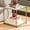 White, variant on Modern 15" Metal End Table Nightstand, Freestanding Cube Storage Shelf for Bedroom Living Room, White