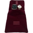 thumbnail image 2 of UnionPlus Travel Watch Storage Organizer Pocket, Selected Velvet, Including Soft Large Watch Pillow, Burgundy, 2 of 6