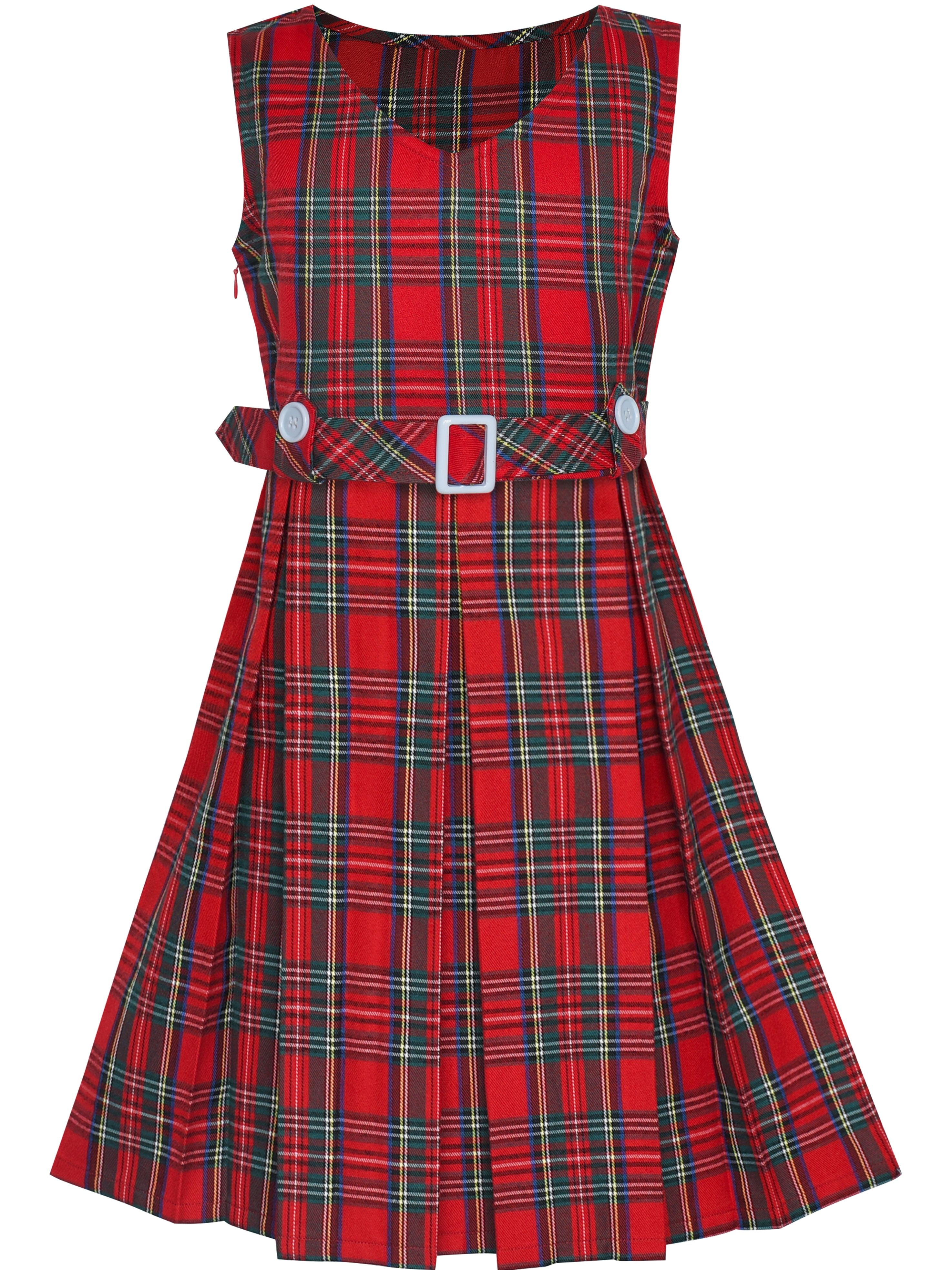 girls red tartan
