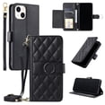 thumbnail image 1 of Funda tipo billetera GANGXUN para iPhone 13 – Tapa abatible con correa para mujer, 1 of 5