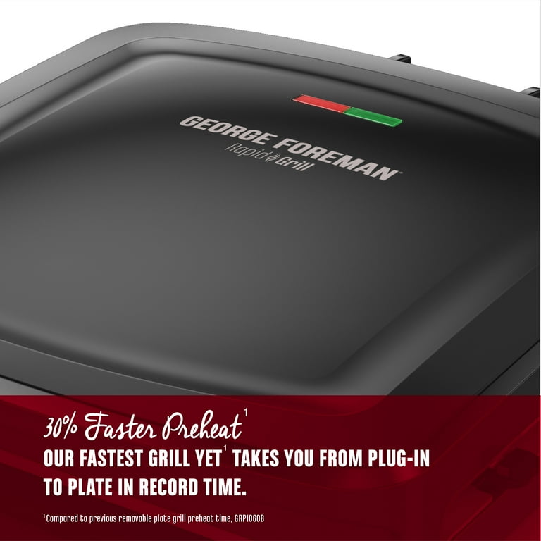 George Foreman 4-Serving Grill and Panini Press, Removable