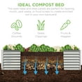 thumbnail image 5 of Best Choice Products 8x4x2ft Outdoor Metal Raised Garden Bed, Planter Box for Vegetables, Flowers, Herbs - Silver, 5 of 9
