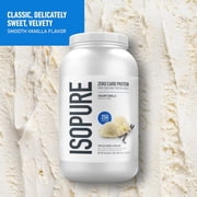 Isopure, Zero Carb 100% Whey Protein Isolate, 25g Protein Powder, Creamy Vanilla, 3 lb