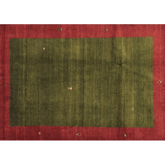 Ahgly Company Indoor Rectangle Abstract Brown Contemporary Area Rugs, 8' x 12'