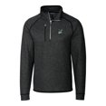 thumbnail image 2 of Men's Cutter & Buck Heather Charcoal Portland State Vikings Mainsail Sweater-Knit Big & Tall Half-Zip Pullover Jacket, 2 of 3