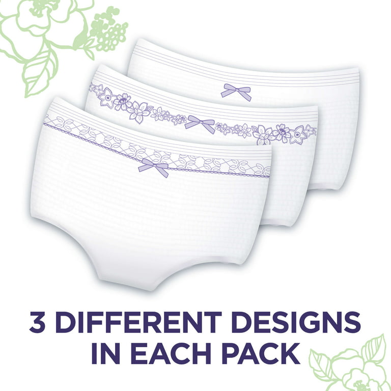 Always Discreet, Incontinence Underwear for Women, Low Rise, Moderate  Absorbency, Large, 17 Count 