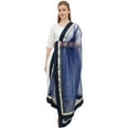 thumbnail image 2 of Phagun Indian Designer Net Dupatta Long Stole Women Hijab Scarf Throw-Blue, 2 of 5
