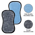 thumbnail image 3 of GRANNY SAYS Sponges Kitchen for Washing, Dish Washing Scrubbers, Scrubbing Pad for Cleaning, Scrub Sponge for Kitchen Non - Scratch, Scouring Pad for Pots and Pans, Washable & Microfiber Pad, 10 Pack, 3 of 7