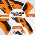 thumbnail image 6 of Super Scissors, Cardboard Cutter，Electric Box Cutter,Ultimate Cutting Tool for Home& Craft,Cordless Electric Scissors 2 Blades Included，Cutting Fabric, Cardboard & Plastic, 6 of 6
