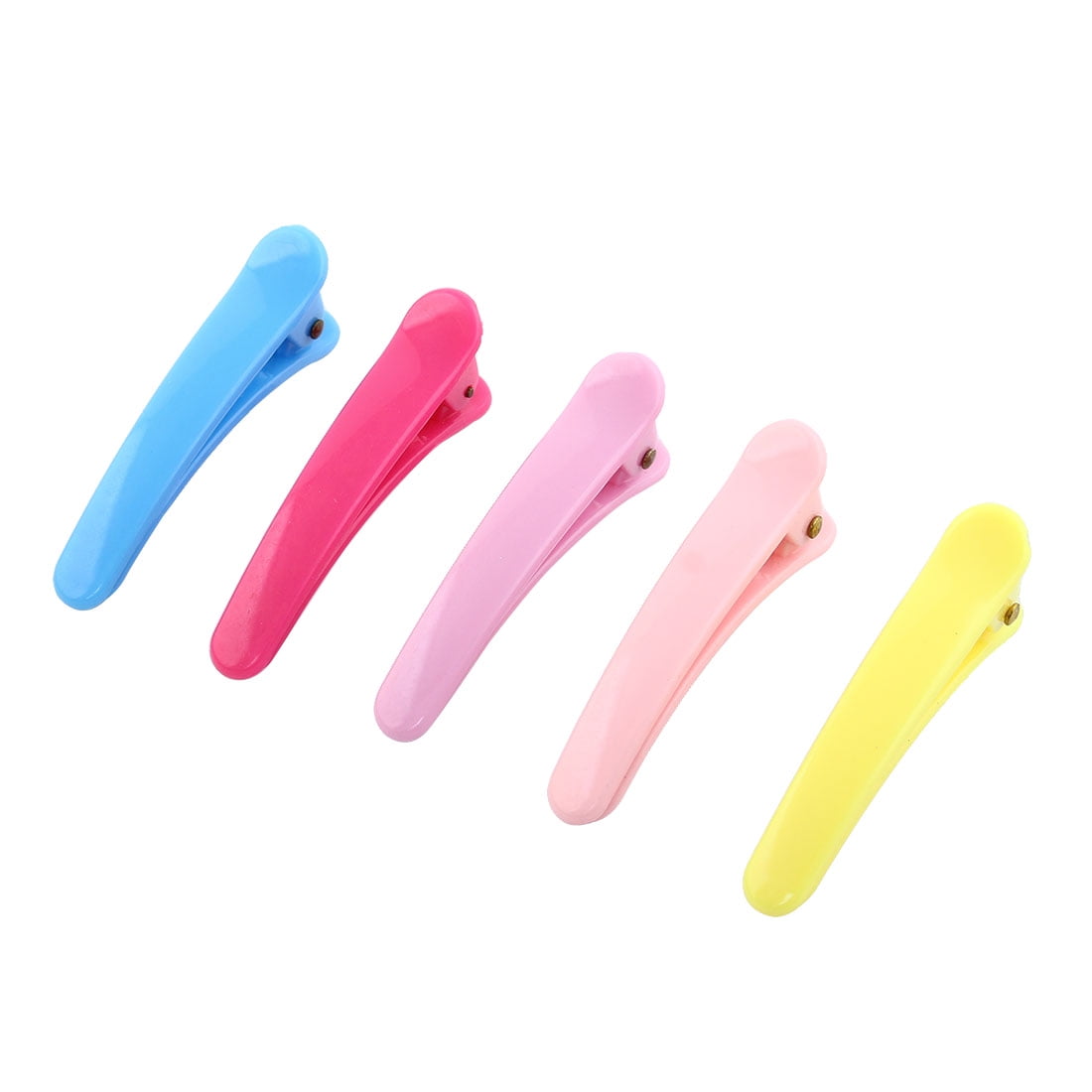 Lady Plastic Alligator Hair Clips Clamps Hairpin 60mm 10Pcs Assorted