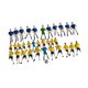 thumbnail image 5 of 11x figuras de fútbol en miniatura figuras de fútbol accesorios fotográficos realistas Tiny People Modelo para decoración de escritorio mesa de arena amarillo, 5 of 8