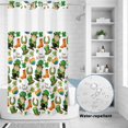 thumbnail image 2 of No Hook Shower Curtain, Saint Patrick's Day Shower Curtains for Bathroom with See Through Top Window, Gnomes Hats Boots Clovers Leaves Waterproof & Washable Bath Curtain Stand Up Stall 36"x72", 2 of 9