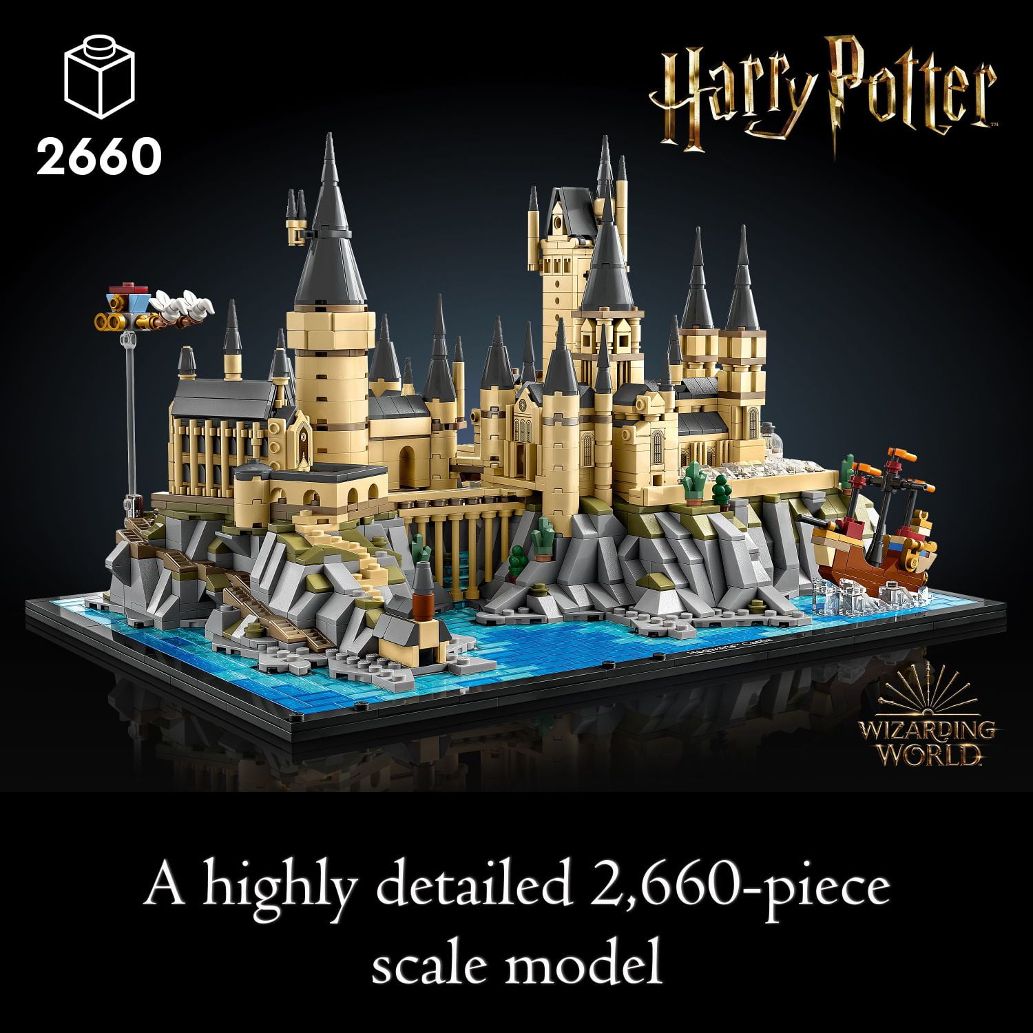 LEGO Harry Potter Castillo y Terrenos de Hogwarts 76419, Idea de Regalo para Adultos, Juego Coleccionable de Harry Potter, Recrea Escenas Icónicas Del Mundo Mágico