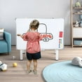 thumbnail image 4 of Mobile Magnetic Dry Erase Board on Wheels | Rolling Whiteboard with Stand for Office/Classroom | Portable Kit with 5 Markers, 12 Magnetic Nails & 1 Eraser, 4 of 10