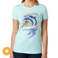 thumbnail image 2 of Girls Crew Tee - Watercolor Dolphins - Ice Blue by DelSol for Women - 1 Pc T-Shirt (YM), 2 of 3