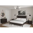 thumbnail image 4 of Christian 49" King Bed Frames with Headboard, Rustic, Solid Wood, Black, 4 of 15