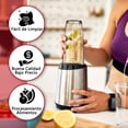 thumbnail image 4 of Compatible Piezas de Repuesto para Licuadora Ninja, 2 Vaso de 24 Onzas, Con Cubierta, Hoja Extractora de 7 Aletas, Para Ninja Auto IQ Ninja[4 pulgadas, 7 cuchillas], Adecuado Para Uso Familiar Diario, 4 of 7