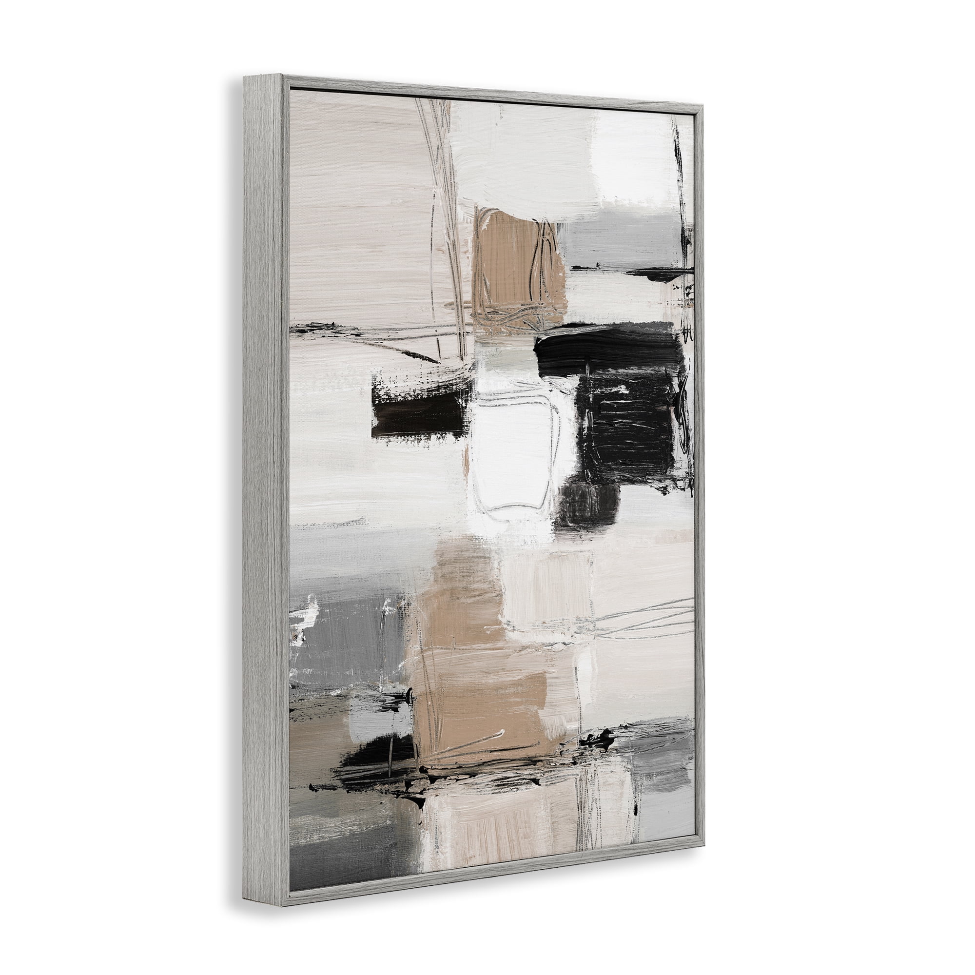 Stupell Industries Contemporary Neutral Variety Gray Framed Giclee Art, design by Lanie Loreth