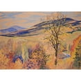 thumbnail image 2 of Julian Falat 18x14 Black Ornate Wood Framed Double Matted Museum Art Print Titled - Autumn Landscape from Bystra (1902), 2 of 5