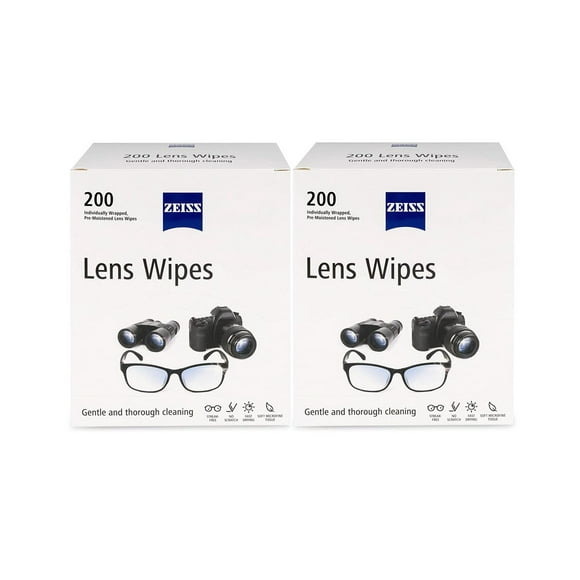 Zeiss Wipes 400pz toallitas humedas Limpieza 2pack ZEISS lens wipes de 200 piezas