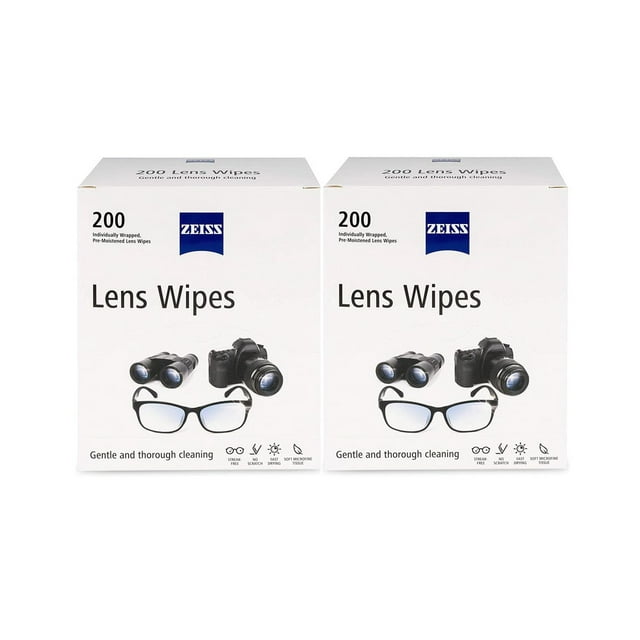 Zeiss Wipes 400pz toallitas humedas Limpieza 2pack ZEISS lens wipes de 200 piezas