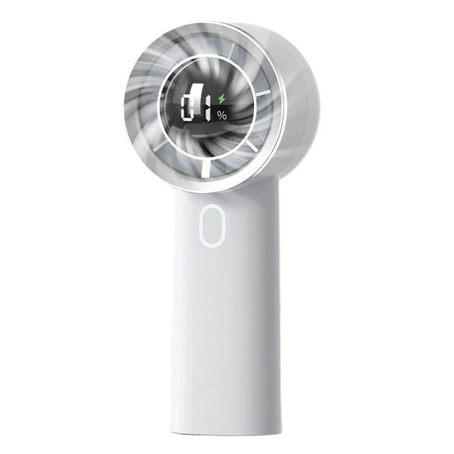 Naiovety Ventilador de escritorio con refrigeración por pantalla digital, fuerte energía eólica, apariencia compacta, colocación más Electrodomésticos blanco 130