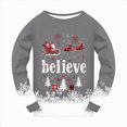 thumbnail image 4 of NOLDARESToddler Boys Girls Christmas Printed Pajamas Kids 2 Piece Train Kids Pjs Sleepwear Clothes Set X111-Grey, 4 of 5