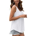 thumbnail image 3 of Qaspx Loose Womens Tank Tops Scoop Neck Sleeveless Tops Crochet Ladies Tops Casual Flowy Tanks, 3 of 4