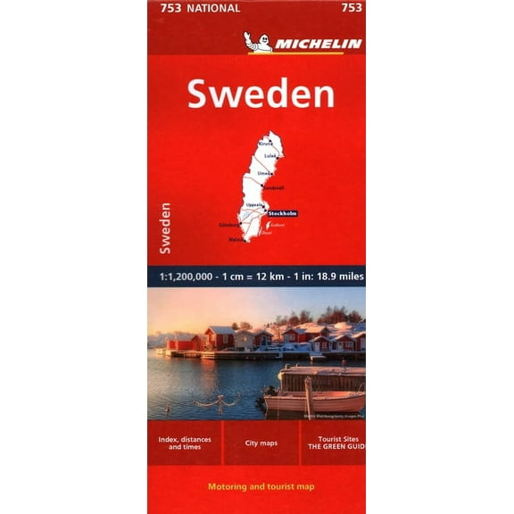 Maps/Country (Michelin): Sweden Map 753 (Edition 8) (Sheet map, folded)