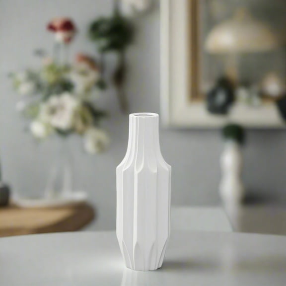 Ceramic Vase Matte Finish White