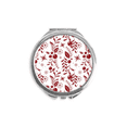 thumbnail image 1 of Miroir Compact Rond Portable Motif Décoration Rouge Blanc, 1 of 3