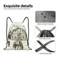 thumbnail image 2 of Horeoi Horses Grazing On Meadow Print Drawstring Bags for Gym Sports Yoga Travel Lightweight Foldable Sackpack for Men Women Teens, 2 of 7