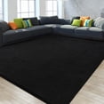 thumbnail image 2 of Alfombra Gifeas, grande, ultrasuave y moderna, 120 x 180 cm, color negro, 2 of 9