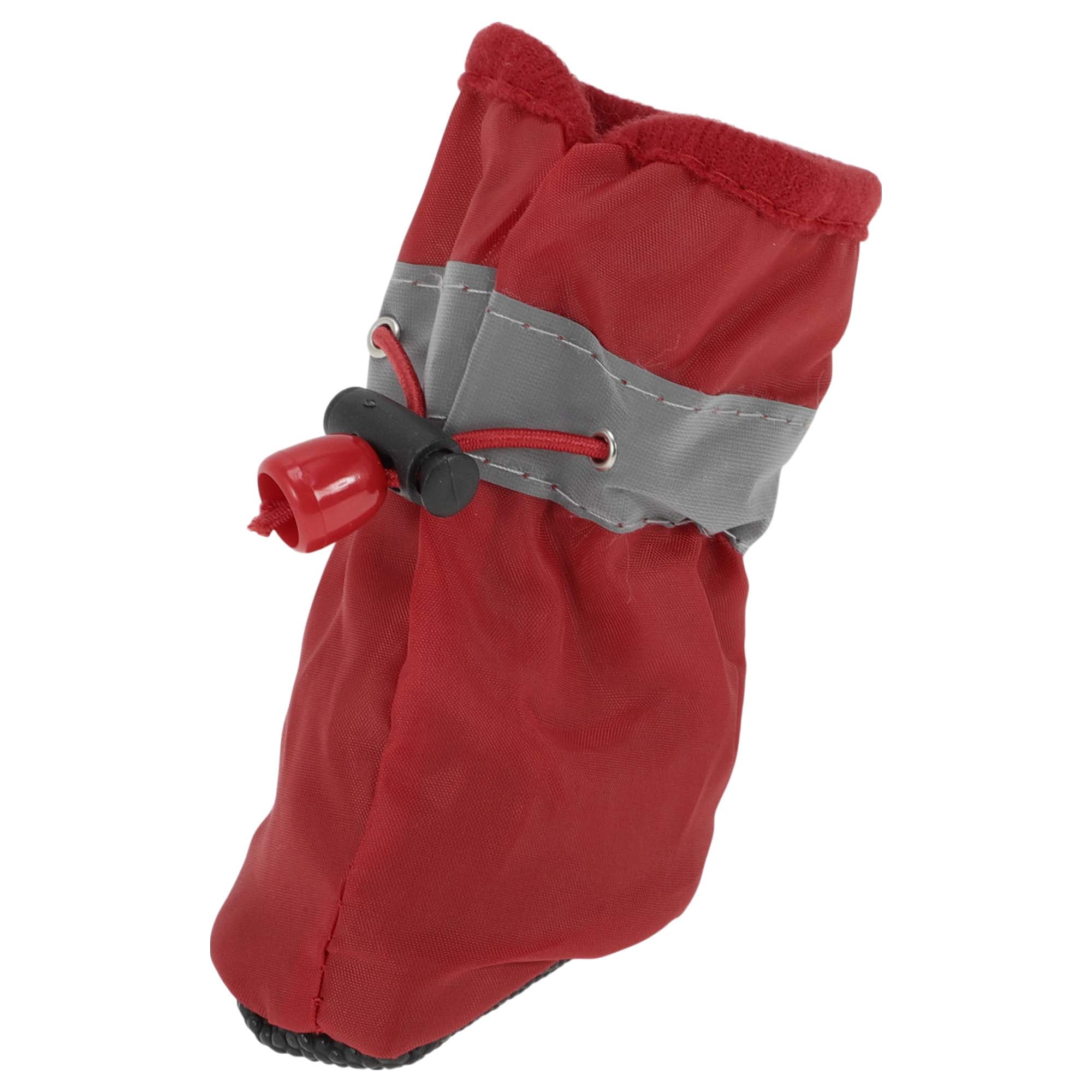 Unique Bargains Pack of 4 Waterproof Dog Shoes with Adjustable Straps Red L