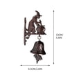 thumbnail image 4 of Vintage Witch Bells for Door – Iron Halloween Protection Witches Bell with Broom Clapper,A, 4 of 5