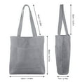 thumbnail image 5 of Corduroy Tote Bag with Zip, FITDON Shoulder Bag Women's Hobos Handbags Large Capacity Shopping Bag, Gray, 5 of 7