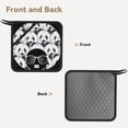 thumbnail image 2 of Sikiie Black Head Woman with Panda Hair Pot Holders Kitchen Insulation Mats Heat Resistant Pot-Holder Oven Anti-Scald Pads for Cooking Baking, 7.1*7.1inch, 2 of 8