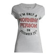 thumbnail image 6 of Hybrid Juniors Morning Person on December 25 Holiday Graphic T-Shirt with Glitter, 6 of 6