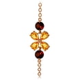 thumbnail image 2 of Galaxy Gold 14k Rose Gold Floral Bracelet with Citrines and Garnets, 2 of 3