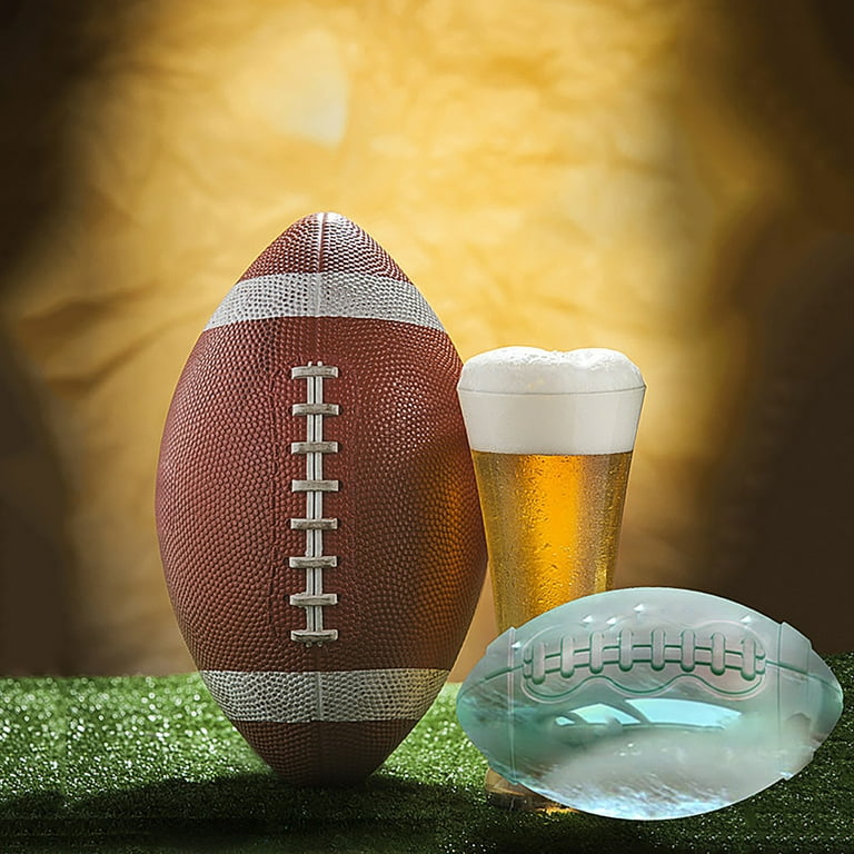 SDJMa Football Shape Rugby Silicone Ice Cube Mold & Candy Mold with Funnel  | Food Grade Silicone BPA FREE | Chocolate, Candy, Ice Cube and More