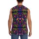 thumbnail image 4 of Fotbe Colorful Mexican Men's Camiseta sin Mangas Estampada para Hombres, Playera Casual para Gimnasio, Entrenamiento, Playa-Medium, 4 of 7