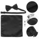 thumbnail image 1 of BESTYASH 1 De Y Botones De Esmoquin Con Pañuelo Y Moño Negro Para Ocasiones Formales, 1 of 8