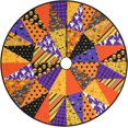 thumbnail image 3 of Christmas Tree Skirt 36 inches Pumpkin Skull Ghost Witch Cat Xmas Tree Mat for Holiday New Year Halloween Party Decoration Plaid Decor, 3 of 6