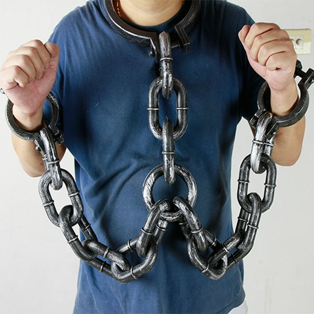 Cadena de simulación de plástico Prisionero Hierro Cadena Bar Fiesta Decoración Casa embrujada Wmkox8yii fhajkh4252